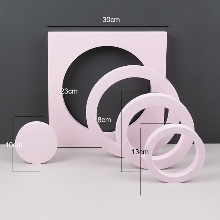 Geometric Cube Solid Color Photography Photo Background Table Shooting Foam Props, Round Combo Kits, 18 x 2cm Hexagon