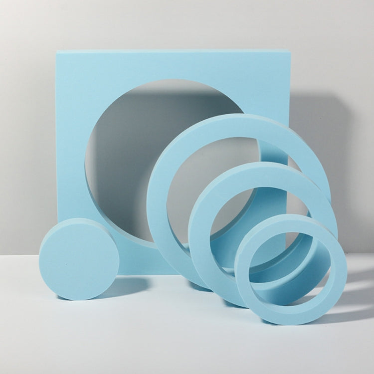 Geometric Cube Solid Color Photography Photo Background Table Shooting Foam Props, Round Combo Kits, 18 x 2cm Hexagon