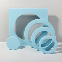 Geometric Cube Solid Color Photography Photo Background Table Shooting Foam Props, Round Combo Kits, Cuboid Doo, 7.6 x 6cm Cylinder