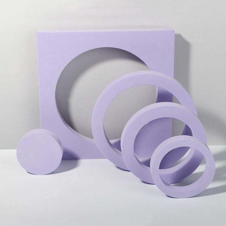 Geometric Cube Solid Color Photography Photo Background Table Shooting Foam Props, Round Combo Kits, 18 x 2cm Hexagon