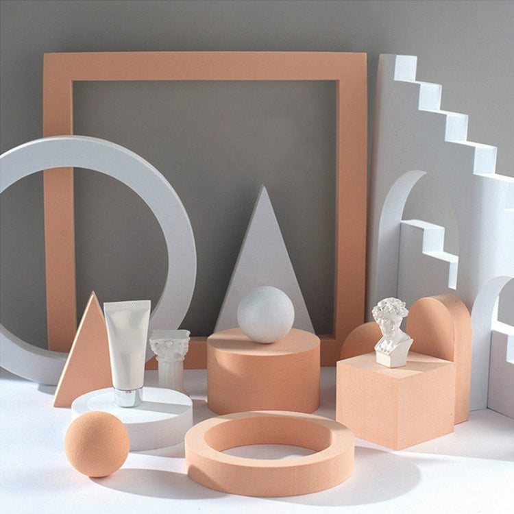 Geometric Cube Solid Color Photography Photo Background Table Shooting Foam Props, Round Combo Kits, 18 x 2cm Hexagon