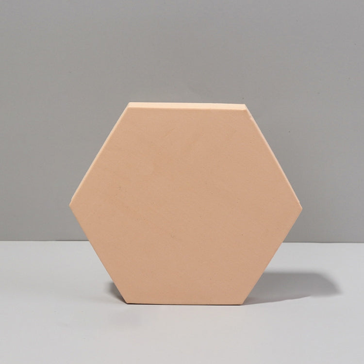 Geometric Cube Solid Color Photography Photo Background Table Shooting Foam Props, Round Combo Kits, 18 x 2cm Hexagon