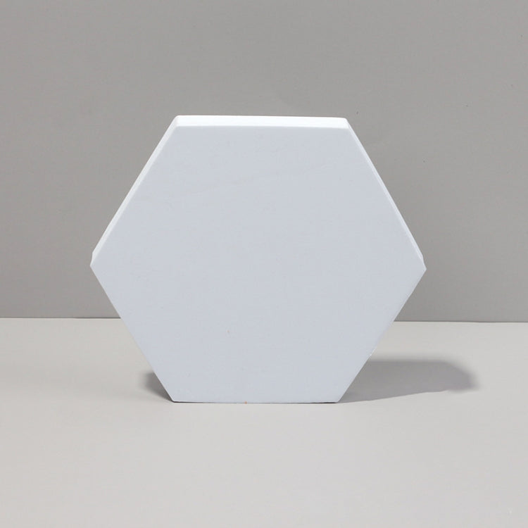 Geometric Cube Solid Color Photography Photo Background Table Shooting Foam Props, Round Combo Kits, 18 x 2cm Hexagon