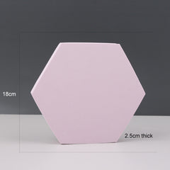 Geometric Cube Solid Color Photography Photo Background Table Shooting Foam Props, 18 x 2cm Hexagon, 2 x Triangles Combo Kits