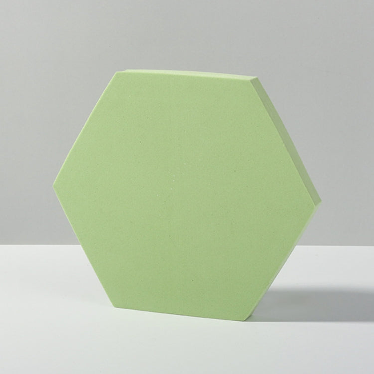 Geometric Cube Solid Color Photography Photo Background Table Shooting Foam Props, Round Combo Kits, 18 x 2cm Hexagon