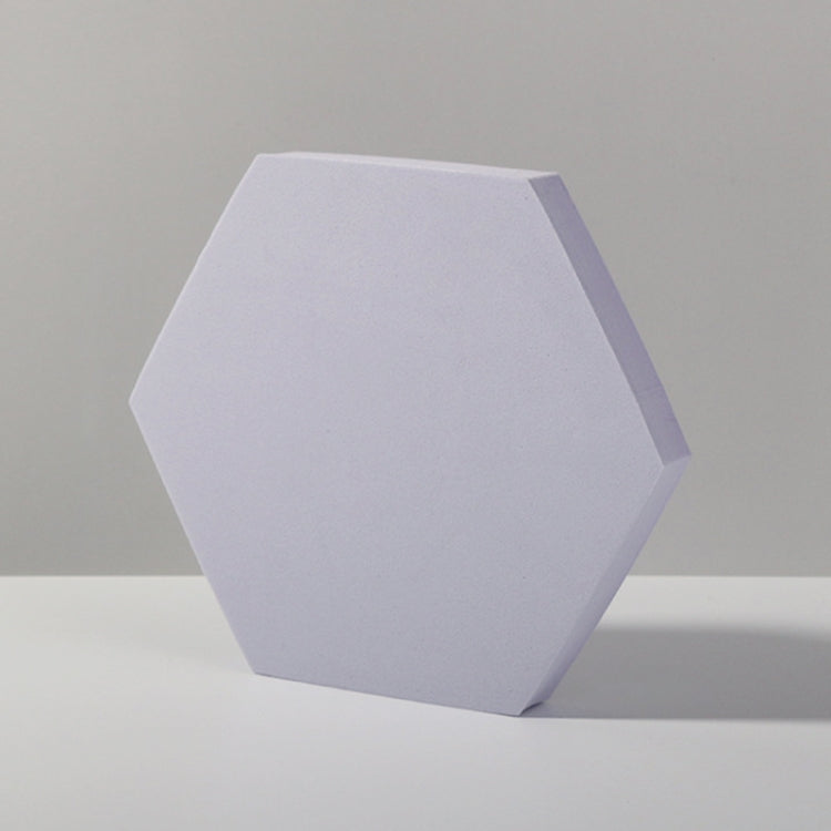 Geometric Cube Solid Color Photography Photo Background Table Shooting Foam Props, Round Combo Kits, 18 x 2cm Hexagon