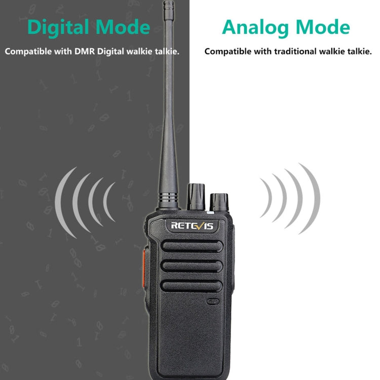 RETEVIS RT43 5W UHF 400-480MHz 32CHS DMR Digital Two Way Radio Handheld Walkie Talkie,, RT43,US Plug, RT43,EU Plug