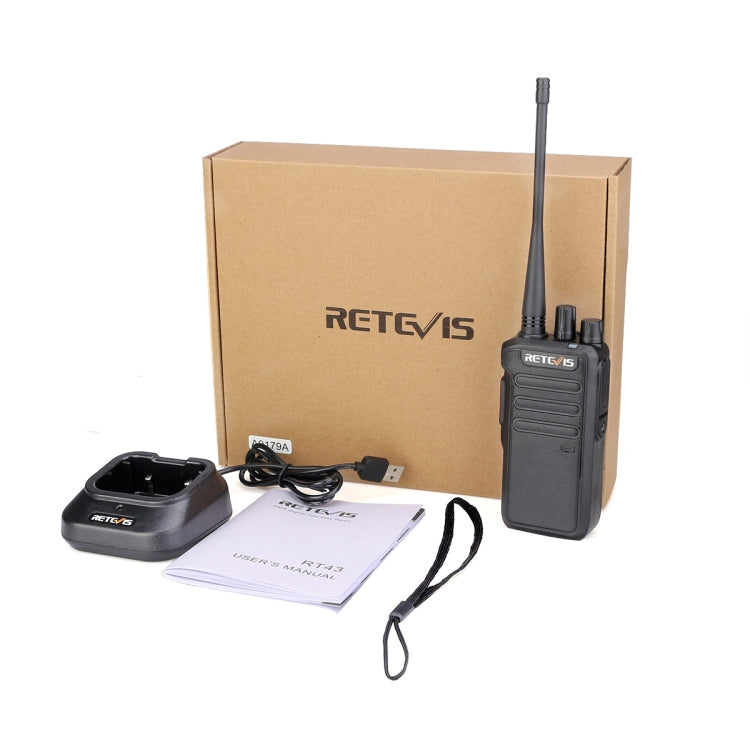 RETEVIS RT43 5W UHF 400-480MHz 32CHS DMR Digital Two Way Radio Handheld Walkie Talkie,, RT43,US Plug, RT43,EU Plug