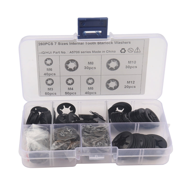 A5706 260 PCS Torx Bearing Clamp Retaining Ring Manganese Steel Quick Speed Locking Washer, A5706