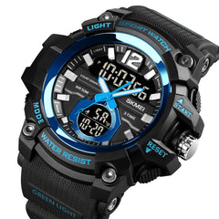 SKMEI 1725 Three Time LED Digital Display Timing Luminous Electronic Watch
