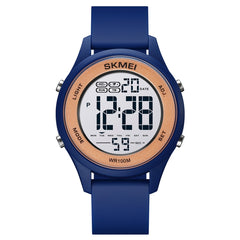 SKMEI 1758 Multifunctional LED Digital Display Luminous Silicone Strap Electronic Watch