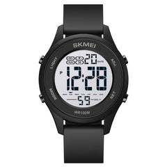 SKMEI 1758 Multifunctional LED Digital Display Luminous Silicone Strap Electronic Watch