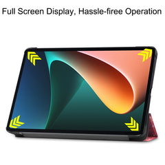 Custer Painted PU Leather Case with Sleep / Wake-up Function & 3-Fold Holder, For Xiaomi Pad 5