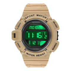 SANDA 2106 LED Digital Display Luminous Alarm Clock Men Outdoor Sports Electronic Watch