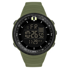SANDA 6071 Three-split Screen LED Digital Display Luminous Stopwatch Timing Multifunctional Men Sports Electronic Watch
