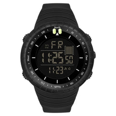 SANDA 6071 Three-split Screen LED Digital Display Luminous Stopwatch Timing Multifunctional Men Sports Electronic Watch