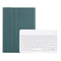 Y0N5 TPU Case Lambskin Texture Round Keycap Bluetooth Keyboard Leather Case with Holder, Y0N5