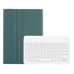 Y0N5 TPU Case Lambskin Texture Round Keycap Bluetooth Keyboard Leather Case with Holder, Y0N5