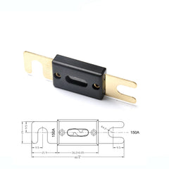 5 PCS 150A Gold-plated Large Forkbolt Car ANL Fuse, 150A