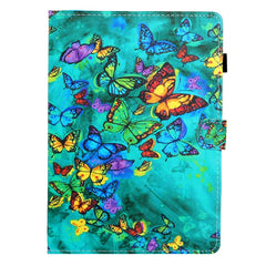 Universal Colored Drawing Horizontal Flip PU Leather Case with Holder & Card Slot, 10 inch