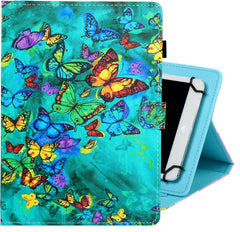 Universal Colored Drawing Horizontal Flip PU Leather Case with Holder & Card Slot, 10 inch