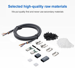 100W USB-C / Type-C Elbow to USB-C / Type-C Male Full-function Data Cable with E-mark, 0.5m, 1m, 1.5m
