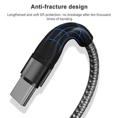 ADC-004 USB-C / Type-C to USB-C / Type-C PD Fast Charging Weave Data Cable, 1m