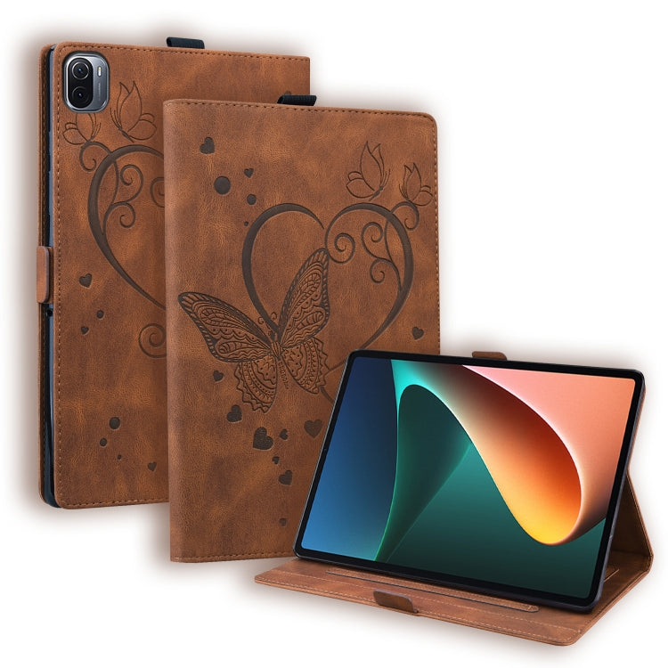 Love Butterfly Pattern Horizontal Flip Leather Case with Holder & Sleep / Wake-up Function, For Xiaomi Pad 5 / Pad 5 Pro