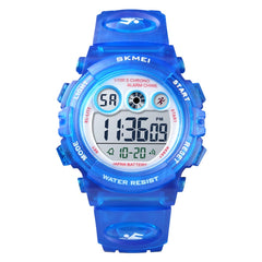 SKMEI 1451 LED Digital Stopwatch Chronograph Luminous Children Sports Electronic Watch, 1451(Transparent Pink Blue), 1451(Transparent Purple), 1451(Transparent Sky Blue), 1451(Transparent Rose Red), 1451(White Shell Blue Circle)                        ...