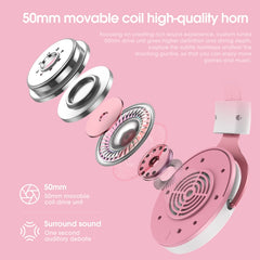 ONIKUMA X10 Car Ear LED Light Adjustable Gaming Headset with Microphone