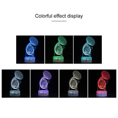 Crack Base Musical Instrument Series Creative 3D Colorful LED Decorative Night Light, Remote Control Version, YQ02