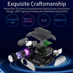 T7 1920x1080P 200 ANSI Portable Home Theater LED HD Digital Projector, Same Screen Version,, Same Screen Version, EU Plug, Same Screen Version, UK Plug, Same Screen Version, AU Plug