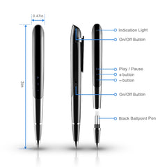 Q9 AI Intelligent High-definition Noise Reduction Conference Recording Pen Voice Control Recorder, 4GB, 8GB, 16GB, 32GB