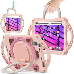 Cute Cat King Kids Shockproof EVA Protective Case with Holder & Shoulder Strap & Handle, For iPad mini 6 / mini 2024, For iPad mini 6