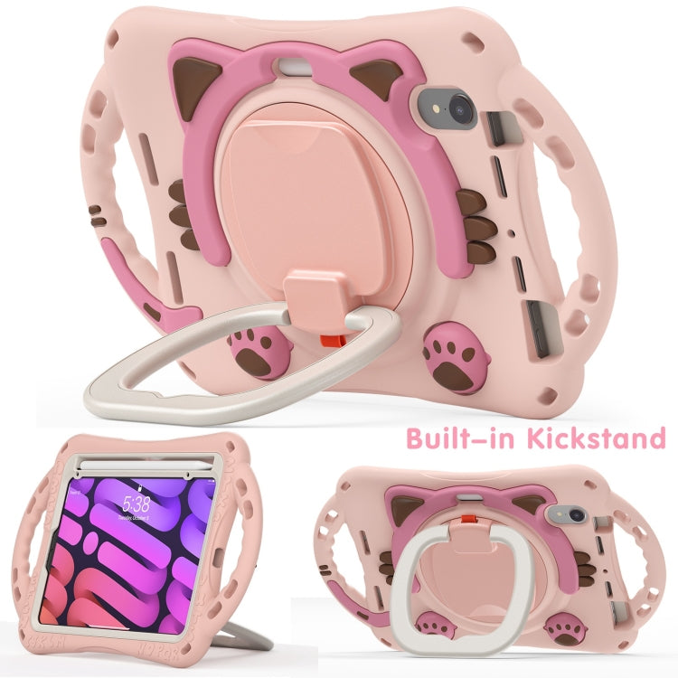Cute Cat King Kids Shockproof EVA Protective Case with Holder & Shoulder Strap & Handle, For iPad mini 6 / mini 2024, For iPad mini 6