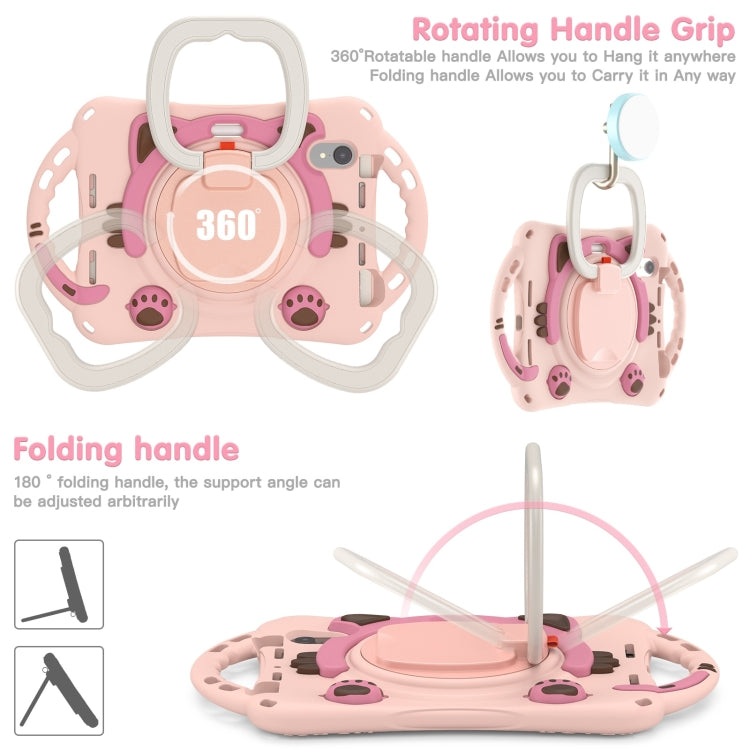 Cute Cat King Kids Shockproof EVA Protective Case with Holder & Shoulder Strap & Handle, For iPad mini 6 / mini 2024, For iPad mini 6