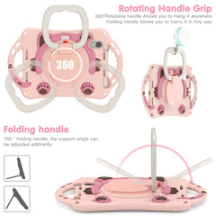 Cute Cat King Kids Shockproof EVA Protective Case with Holder & Shoulder Strap & Handle, For iPad mini 6 / mini 2024, For iPad mini 6