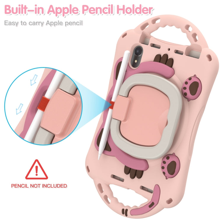 Cute Cat King Kids Shockproof EVA Protective Case with Holder & Shoulder Strap & Handle, For iPad mini 6 / mini 2024, For iPad mini 6