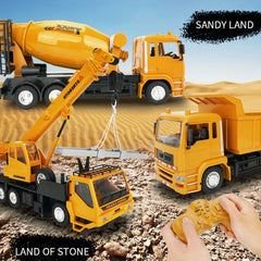 MoFun 2.4G 10-channel Remote Control Simulation Engineering Vehicle, Crane, Dump Truck, Mixer Truck