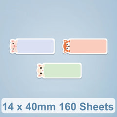 Thermal Printing Label Paper For NiiMbot D101 / D11, 14 x 40mm 160 Sheets Animals, 14 x 40mm 160 Sheets Cute Animals, 14 x 40mm 160 Sheets Cute Baby, 14 x 40mm 160 Sheets Arrow Direction