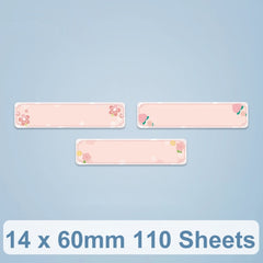 Thermal Printing Label Paper For NiiMbot D101 / D11, 25 x 39mm 160 Sheets, 14 x 60mm 110 Sheets, 25 x 60mm 110 Sheets, 20 x 75mm 90 Sheets