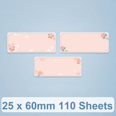 Thermal Printing Label Paper For NiiMbot D101 / D11, 25 x 39mm 160 Sheets, 14 x 60mm 110 Sheets, 25 x 60mm 110 Sheets, 20 x 75mm 90 Sheets