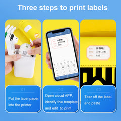 Thermal Printing Label Paper For NiiMbot D101 / D11, 25 x 50mm 130 Sheets Look Here, 25 x 50mm 130 Sheets Cherry Blossom Knot