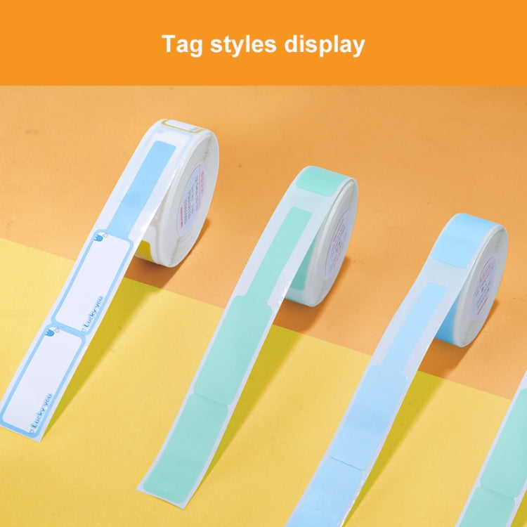 Thermal Label Data Cable Sort Stickers For NiiMbot D101 / D11, 12.5 x 99mm 70 Sheets Lucky You, 12.5 x 99mm 70 Sheets Mint Green, 12.5 x 99mm 70 Sheets Cyan Cloud