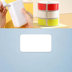 Thermal Printing Label Paper Stickers For NiiMbot D101 / D11, 10 x 25mm 225 Sheets White, 14 x 25mm 240 Sheets White