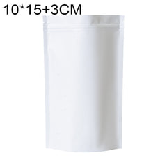 100 PCS/Set Matte Aluminum Foil Snack Stand-up Pouch, 10x15+3cm