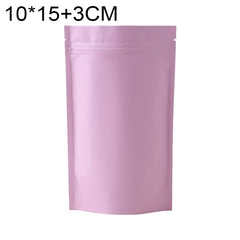 100 PCS/Set Matte Aluminum Foil Snack Stand-up Pouch, 10x15+3cm