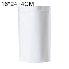 100 PCS/Set Matte Aluminum Foil Snack Stand-up Pouch, 16x24+4cm