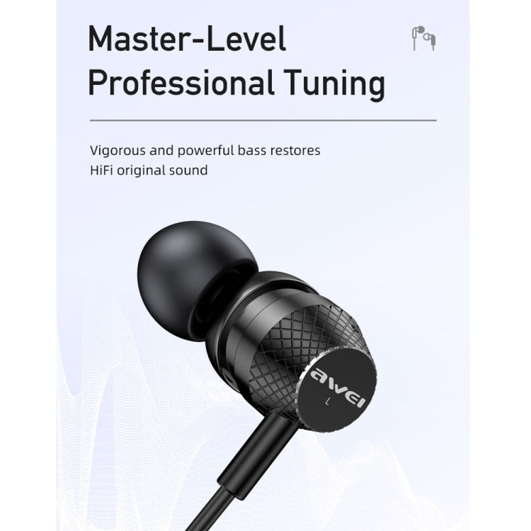 awei TC-5 Type-C / USB-C Mini Stereo In-ear Wired Earphone, TC-5