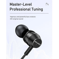 awei TC-5 Type-C / USB-C Mini Stereo In-ear Wired Earphone, TC-5